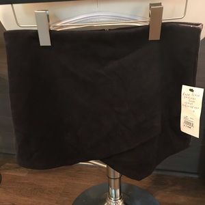 Suede Envelope Skort